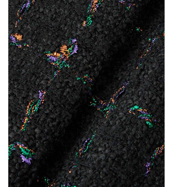 LOULOU WILLOUGHBY「【LOULOU WILLOUGHBY】CAMPOREラメツイードベアワンピース」|ワンピース|