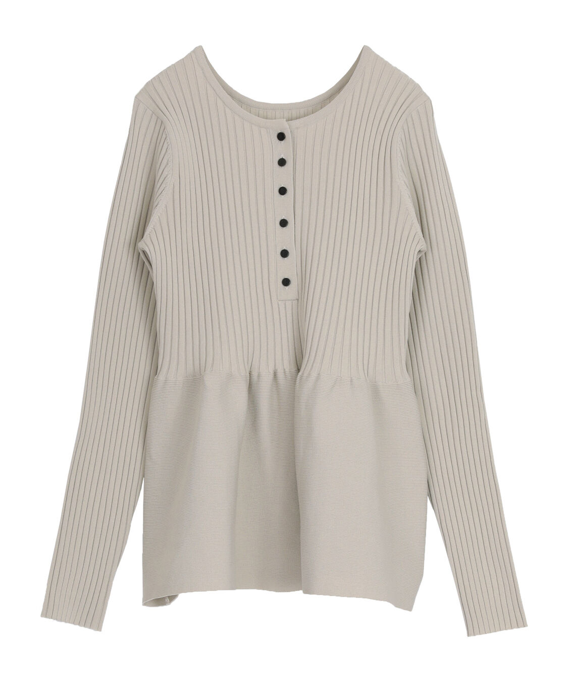 titivate「前後2wayヘンリーネックペプラムニットトップス」|ニット・セーター|