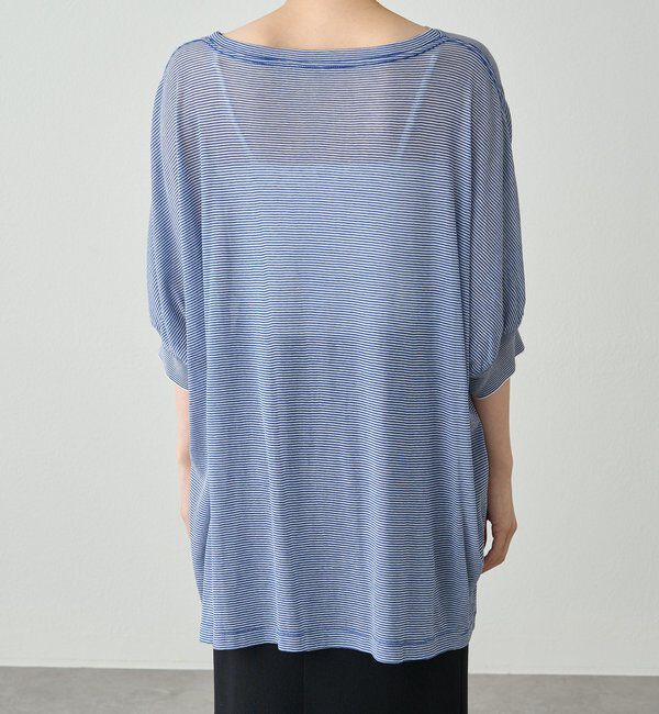  「ミジンボーダー袖口リブTシャツ」|Tシャツ・カットソー|