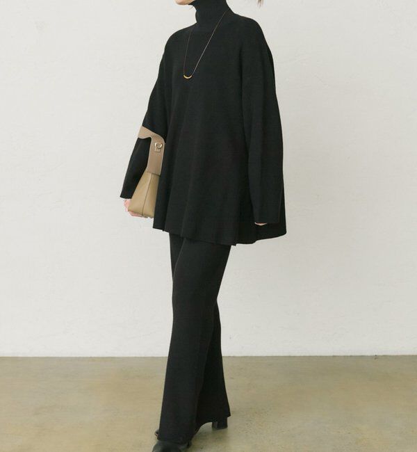  「【セットアップ対応】ハイネックフレアニットプルオーバー」|キャミソール|