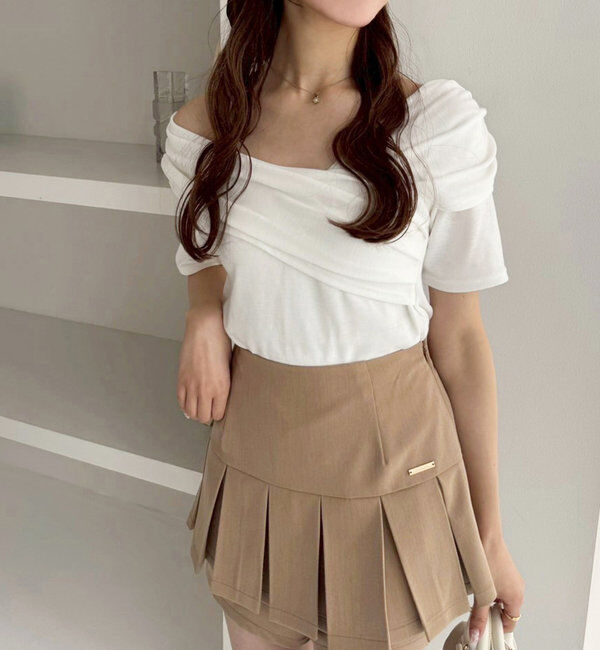  「オフショルにもなる/クロストップス」|プルオーバー|