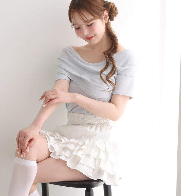  「オフショルにもなる/クロストップス」|プルオーバー|