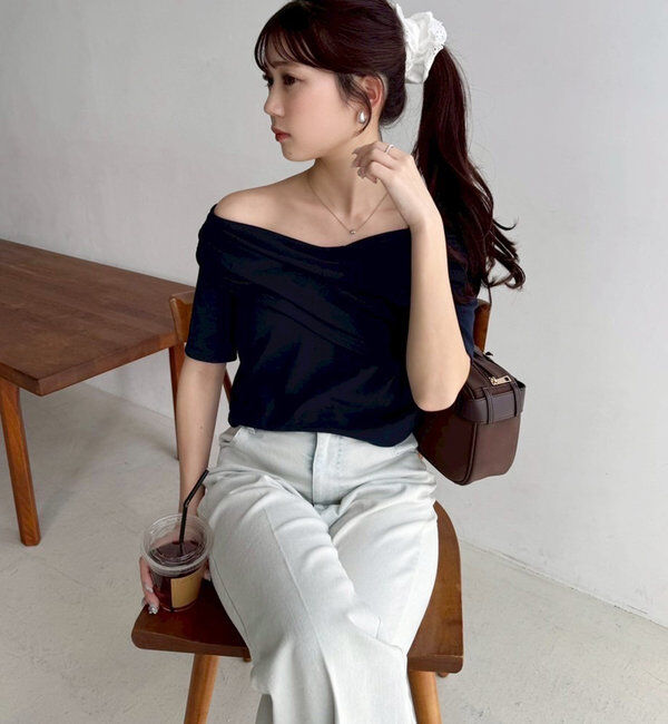  「オフショルにもなる/クロストップス」|プルオーバー|