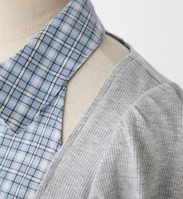  「チェックレイヤードトップス」|プルオーバー|