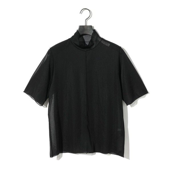 MIDIUMISOLID「MIDIUMISOLID for Ladies メローシアーハーフスリーブインナー」|Tシャツ・カットソー|ブラック