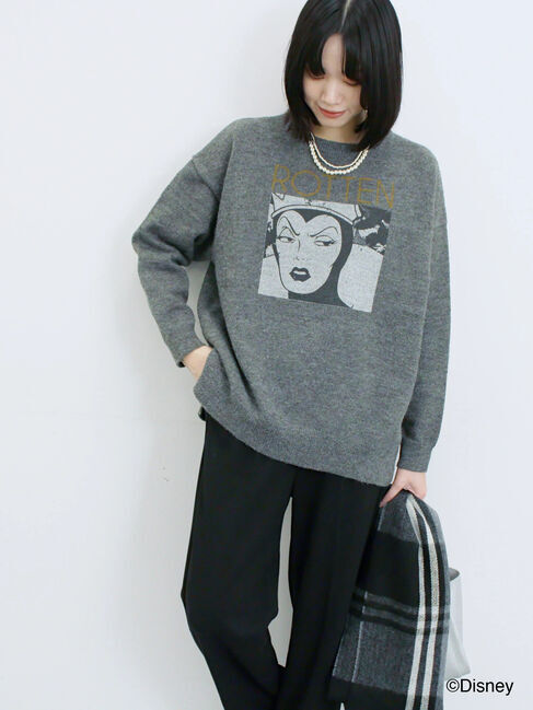 Samansa Mos2 blue「【Disney】ヴィランズ/ニット」|ニット・セーター|