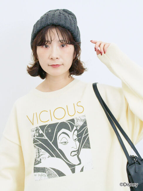 Samansa Mos2 blue「【Disney】ヴィランズ/ニット」|ニット・セーター|