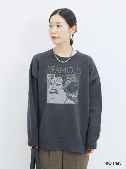 Samansa Mos2 blue「【Disney】ヴィランズ/ニット」|ニット・セーター|