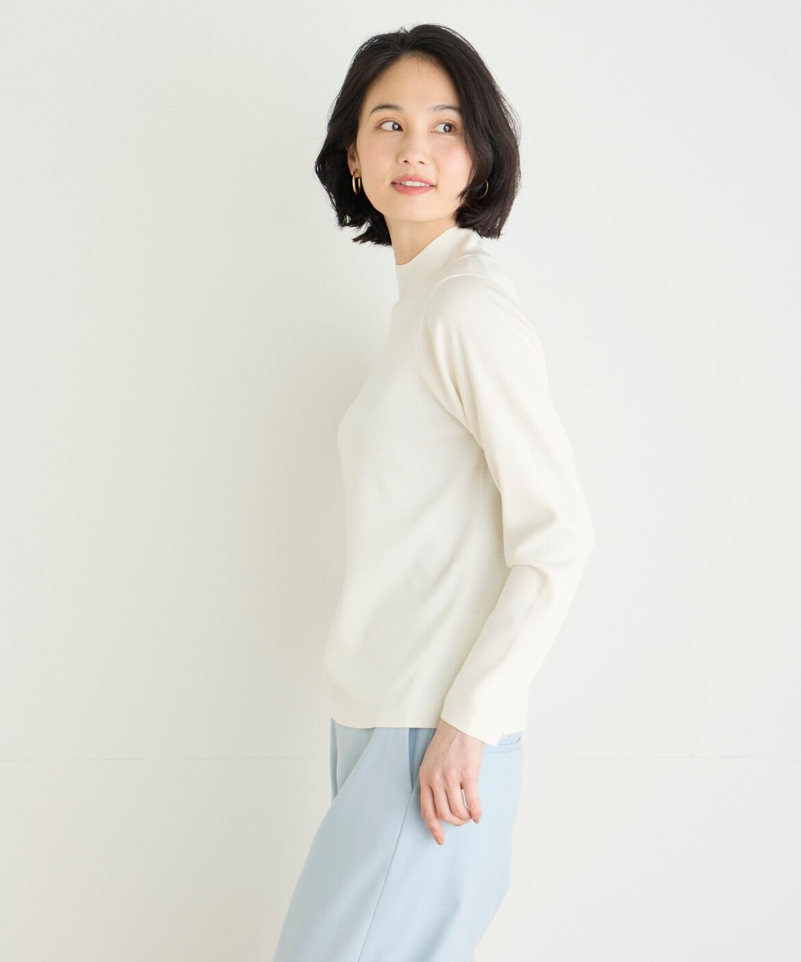 7-IDconcept.「ベーシックハイネックニット」|ニット・セーター|