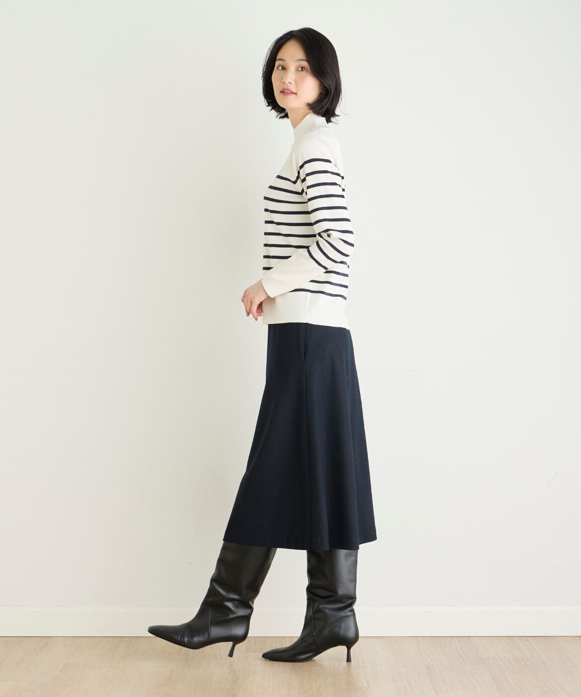 7-IDconcept.「ベーシックハイネックニット」|ニット・セーター|