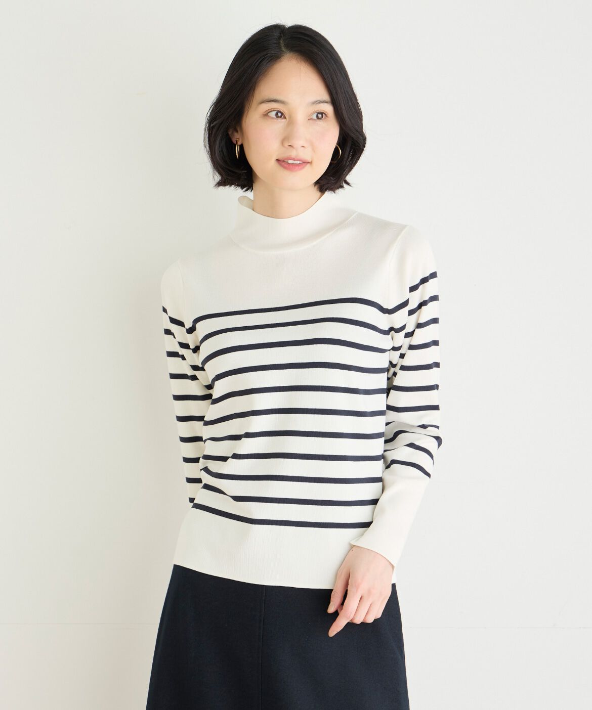 7-IDconcept.「ベーシックハイネックニット」|ニット・セーター|ボーダー7
