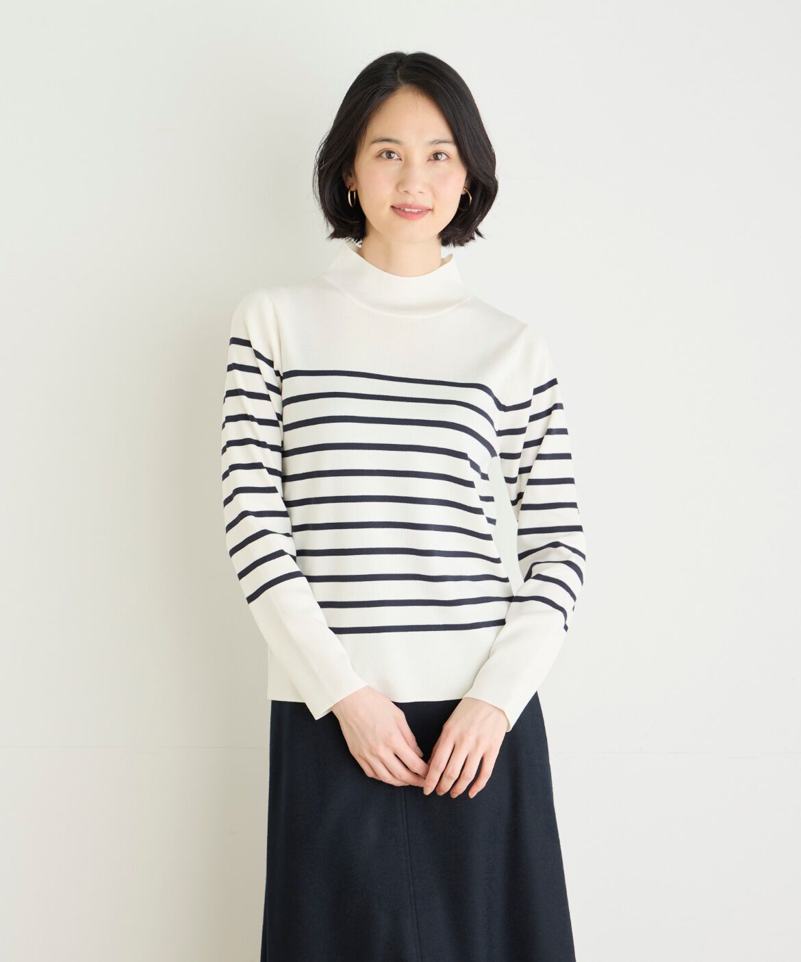 7-IDconcept.「ベーシックハイネックニット」|ニット・セーター|