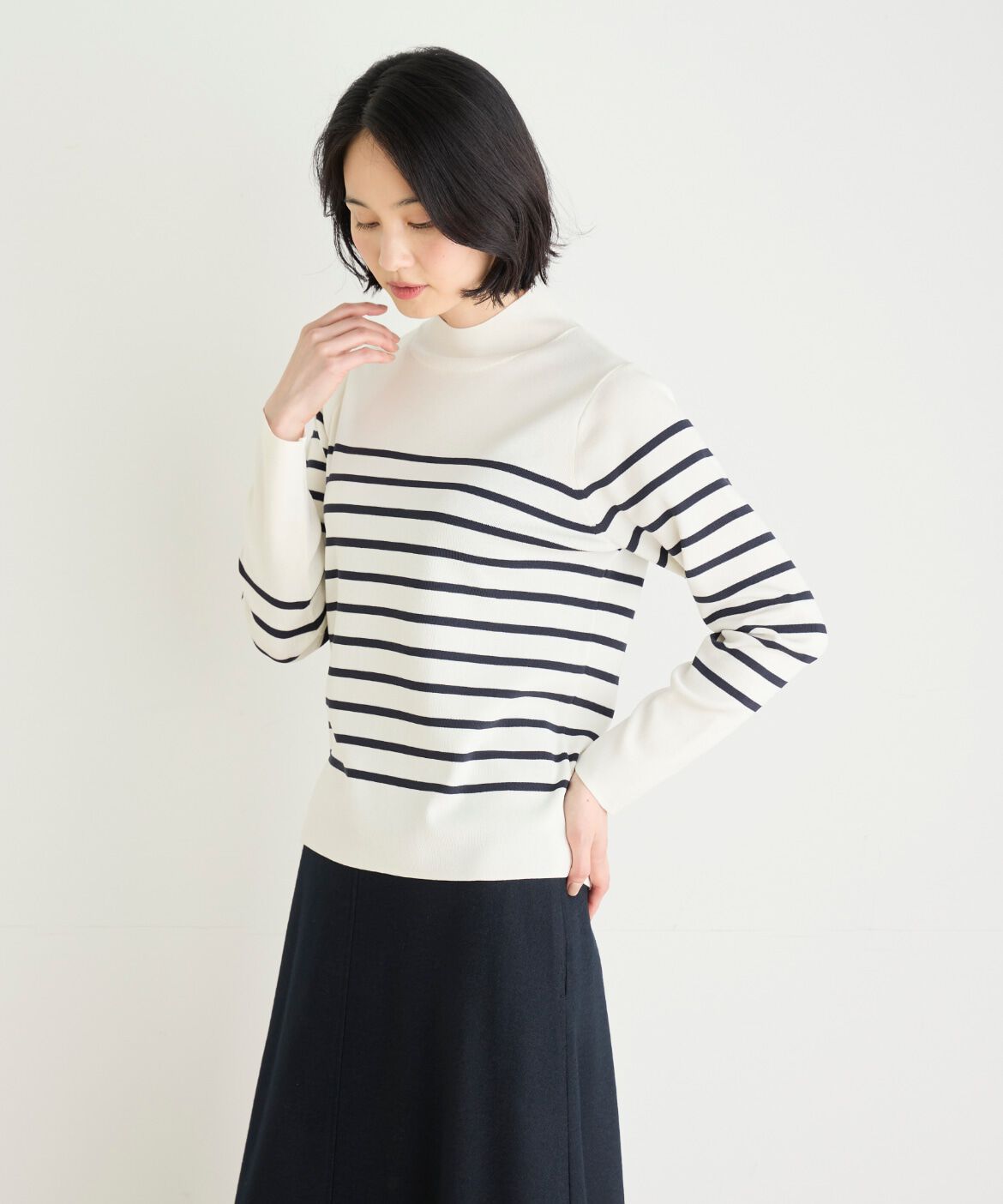 7-IDconcept.「ベーシックハイネックニット」|ニット・セーター|