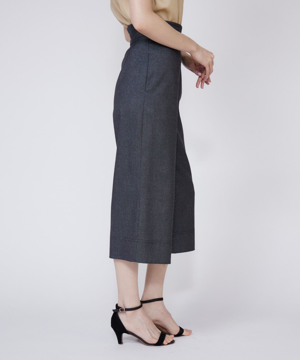 Maglie le cassetto「ラメデニムハイウエストパンツ」|デニム|