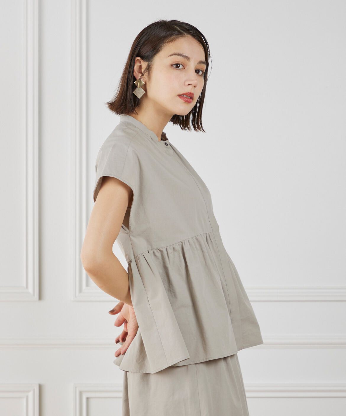 7-IDconcept.「ペプラムブラウス」|シャツ・ブラウス|