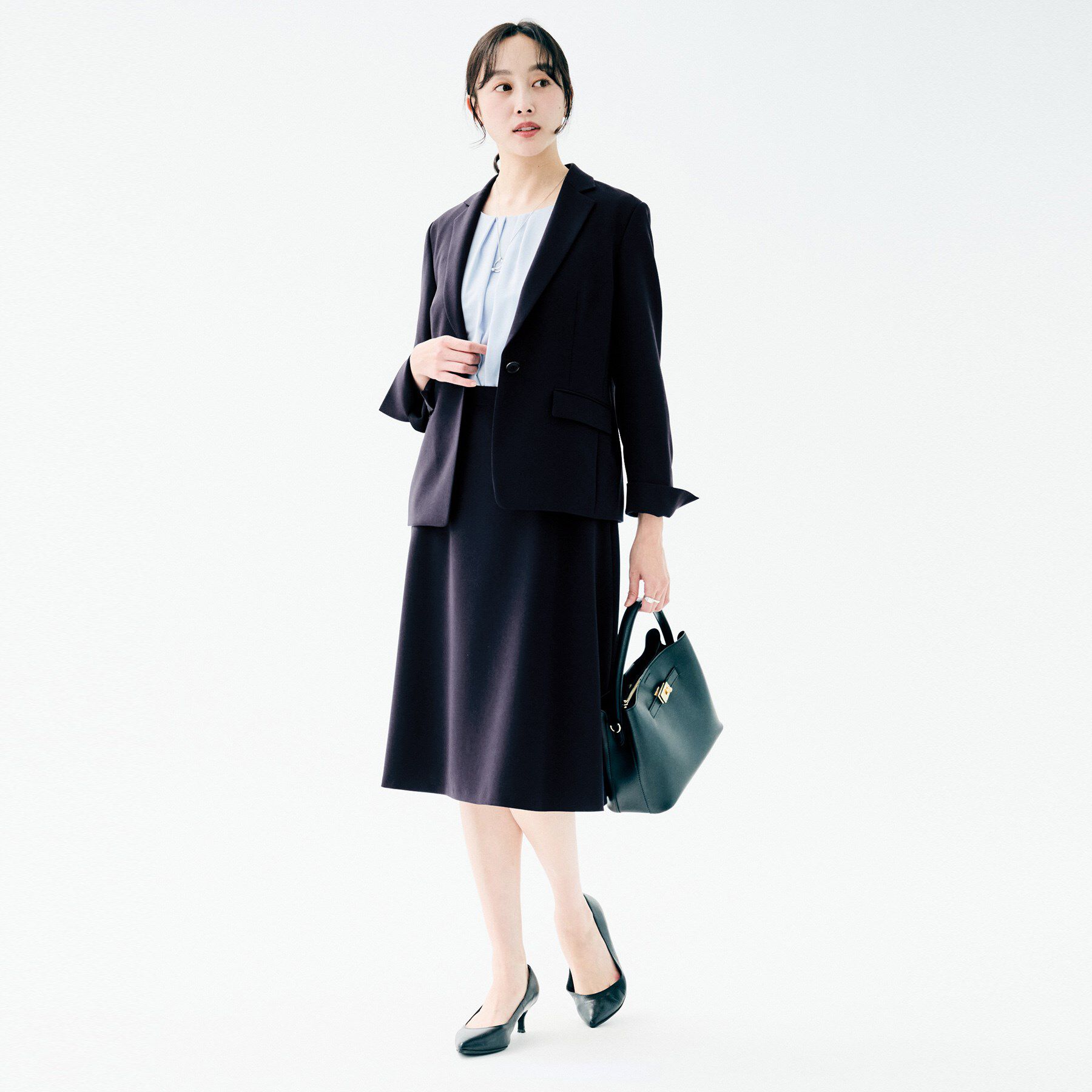 UNTITLED「【洗えるスーツ/ストレッチ性】フレアスカート」|スカート|