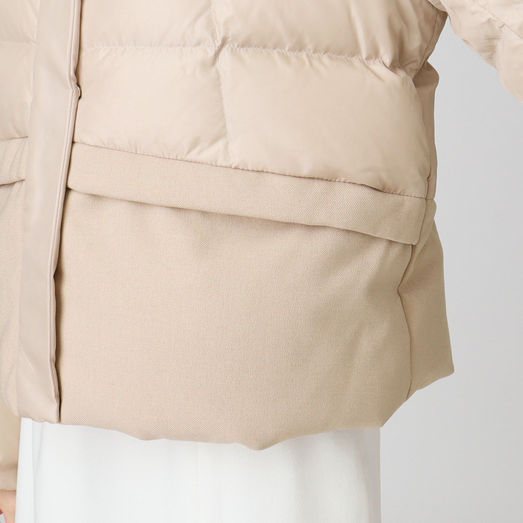 COUP DE CHANCE「【リサイクルダウン】異素材使いショート丈ダウン」|ダウン|