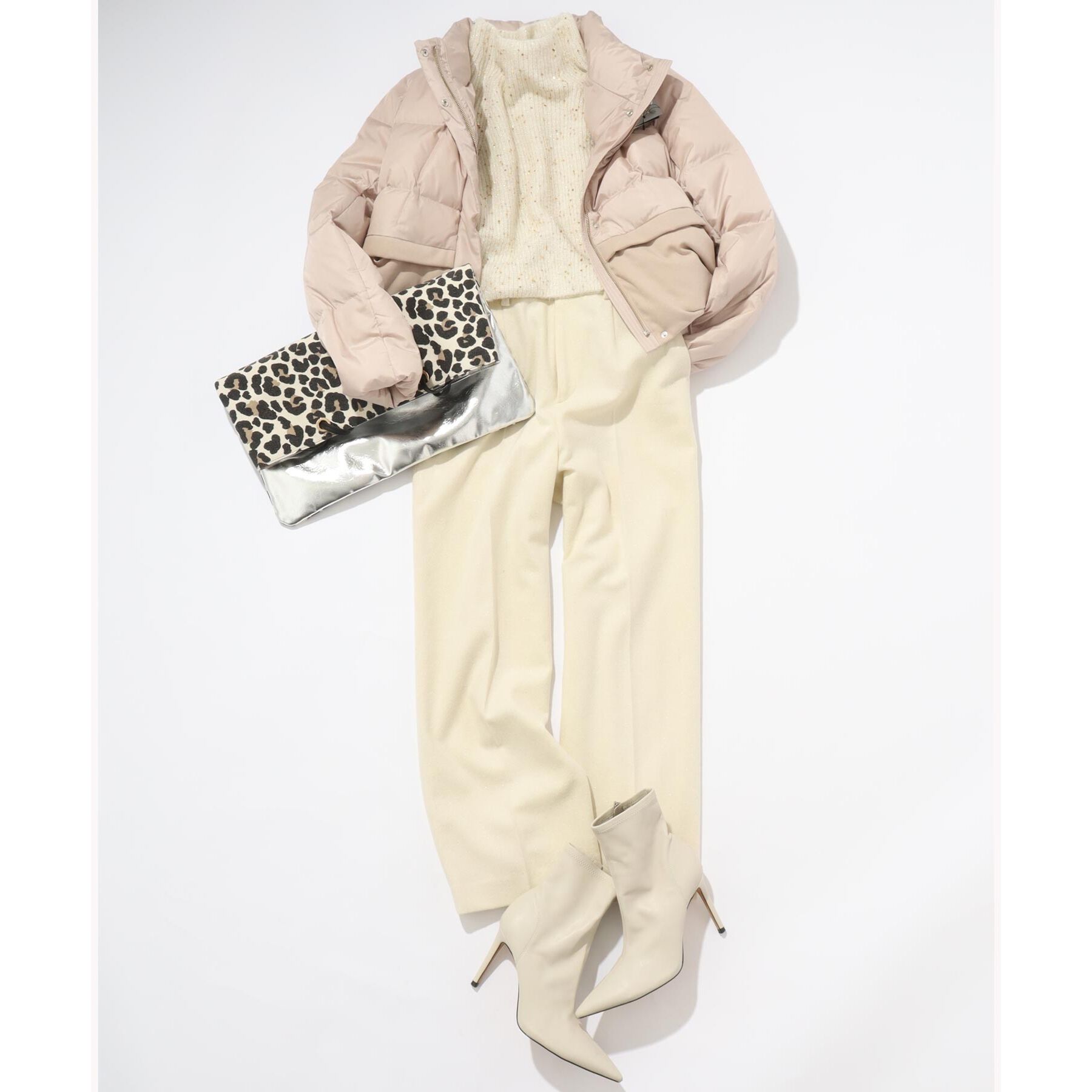 COUP DE CHANCE「【リサイクルダウン】異素材使いショート丈ダウン」|ダウン|