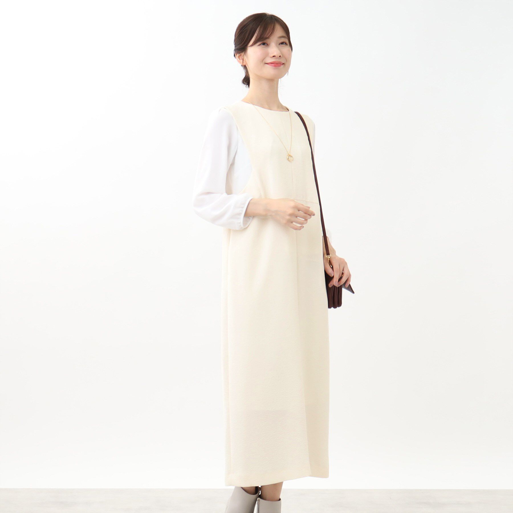 Reflect「【手洗い可／すっきり見え】大人ジャンパードレス」|ワンピース|