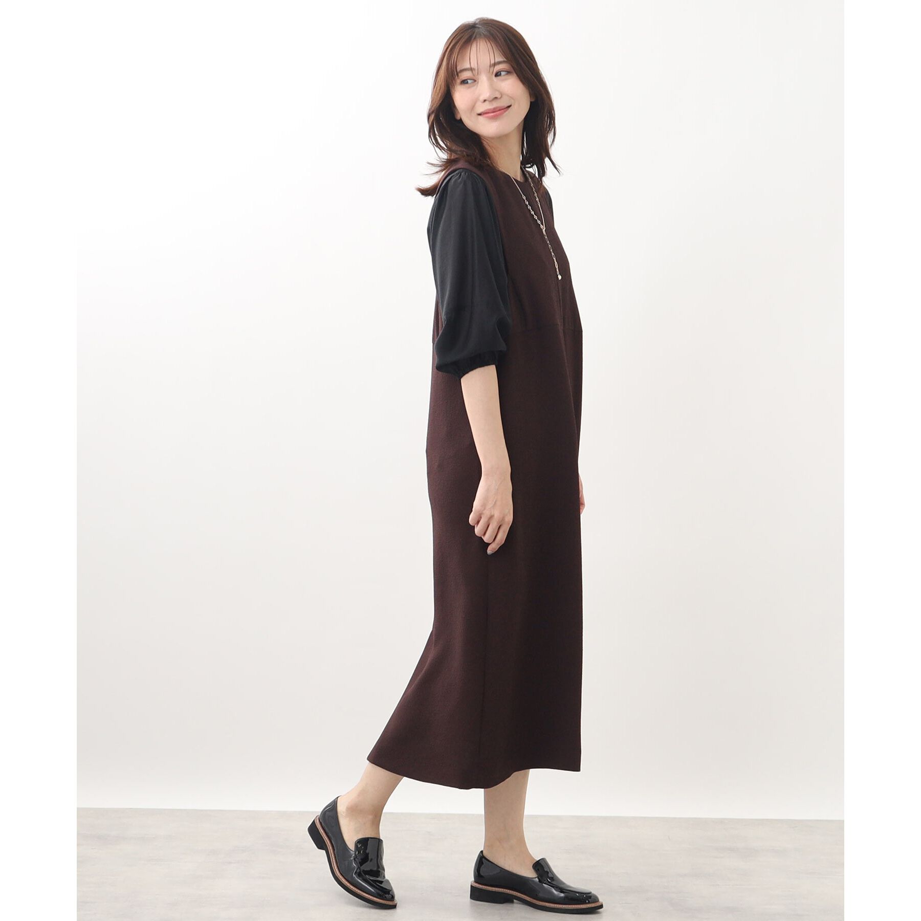 Reflect「【手洗い可／すっきり見え】大人ジャンパードレス」|ワンピース|