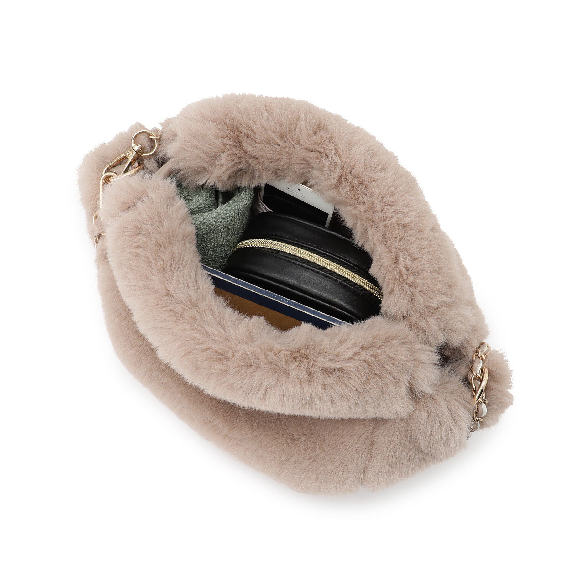 Reflect「【チェーン取り外し可能】フェイクファーバッグ」|ショルダー・メッセンジャー|