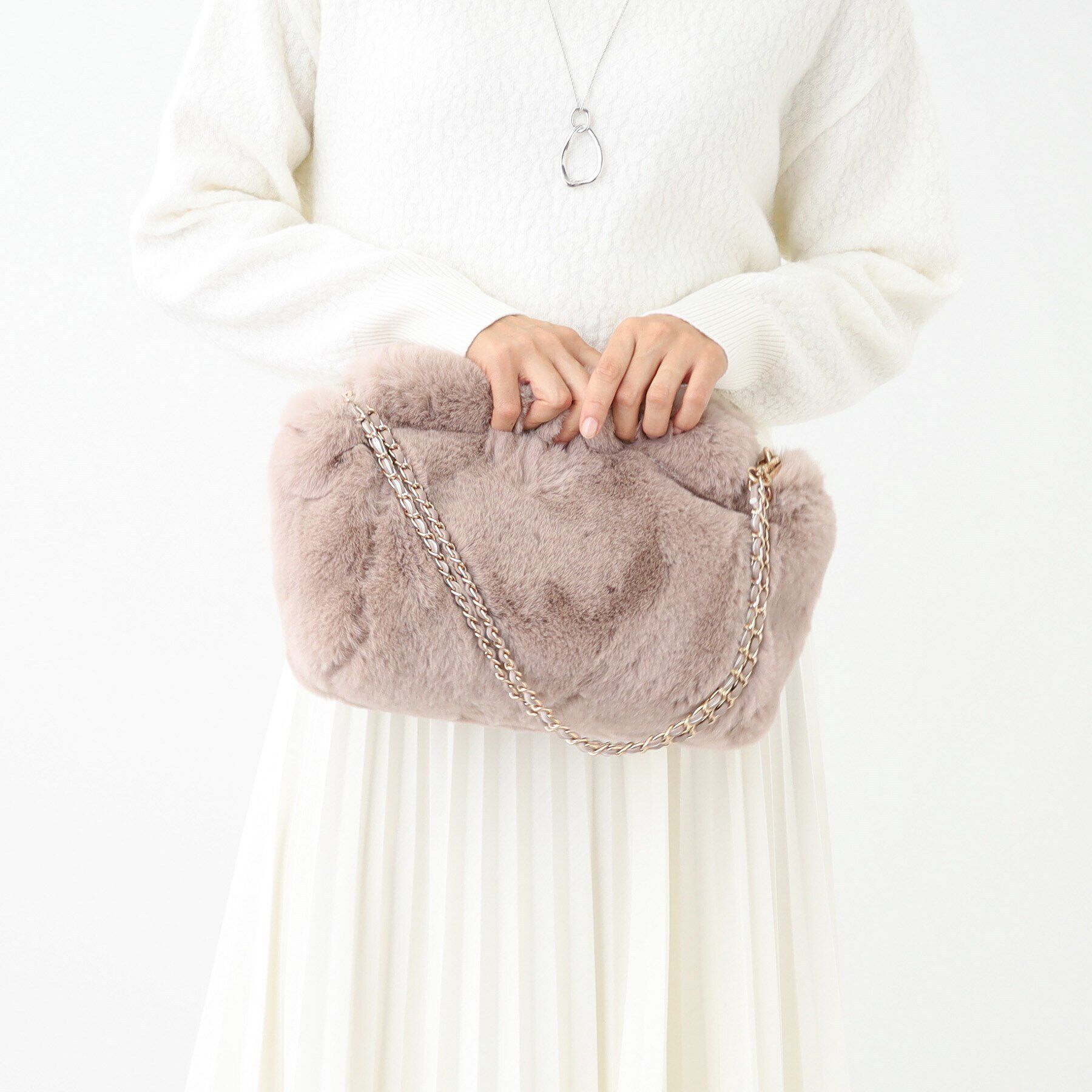 Reflect「【チェーン取り外し可能】フェイクファーバッグ」|ショルダー・メッセンジャー|