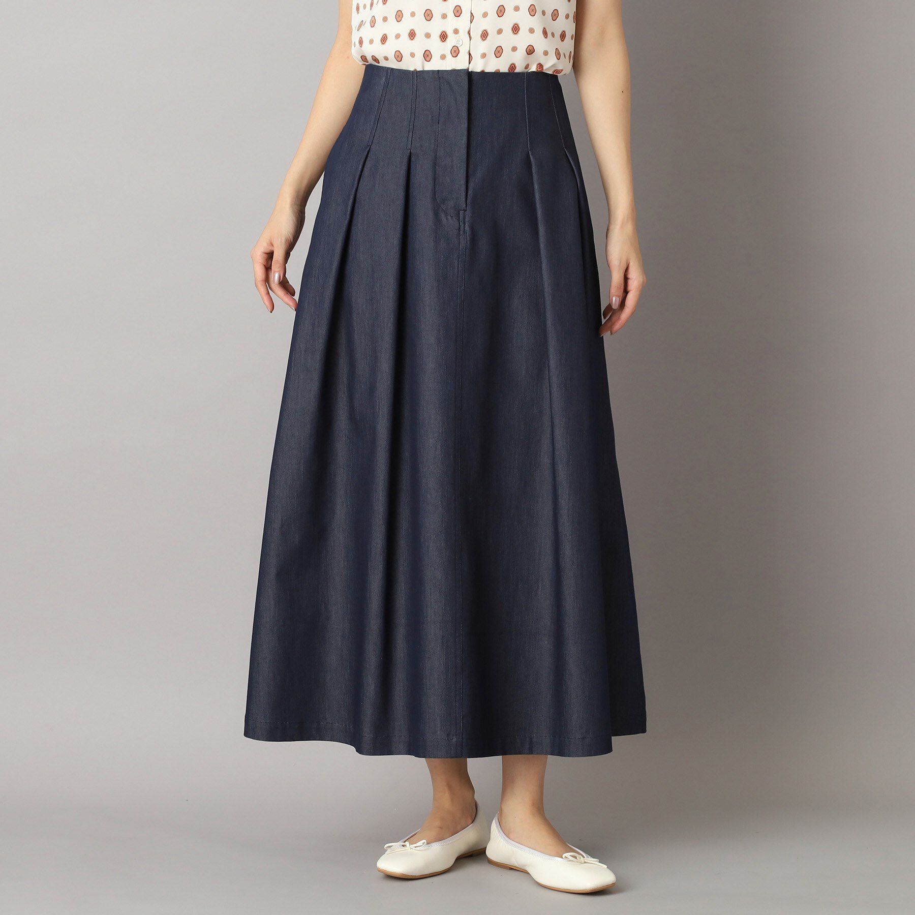 DRESSTERIOR「クールタッチタックデニムスカート」|スカート|