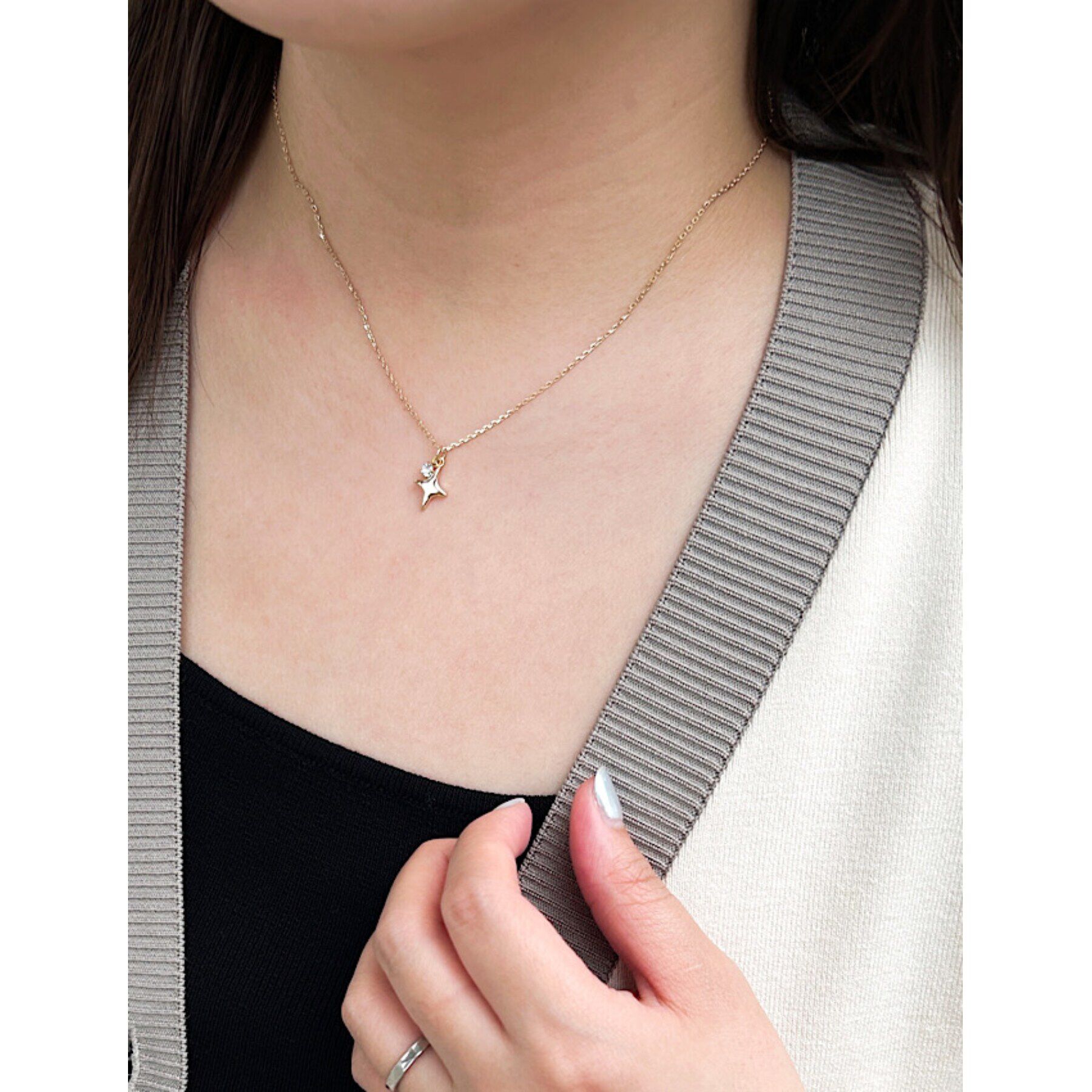 grove「スターモチーフショートネックレス」|ネックレス|