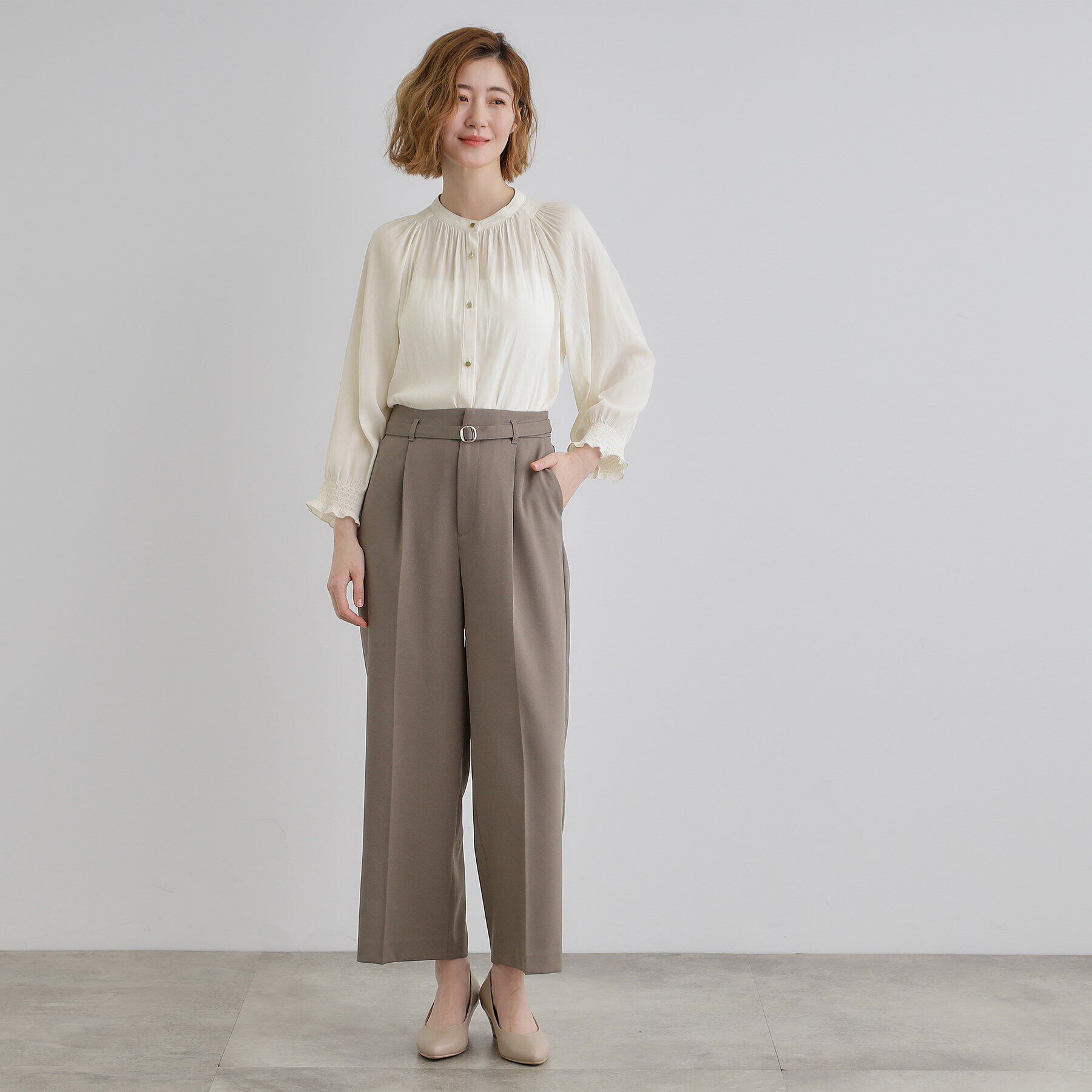 grove「【デイリーから特別な日まで】華やかさを纏うヴィンテージサテンブラウス」|シャツ・ブラウス|