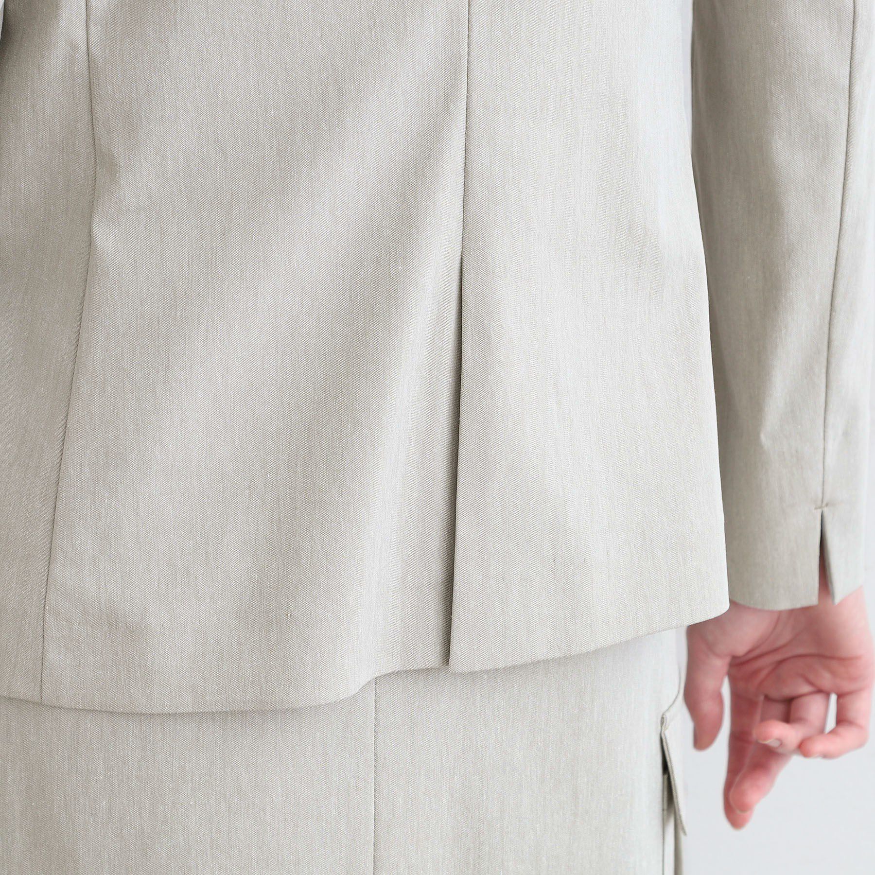 INDIVI「【洗える／UVケア／接触冷感／SETUP可能】麻混ノーカラージャケット」|スーツ|