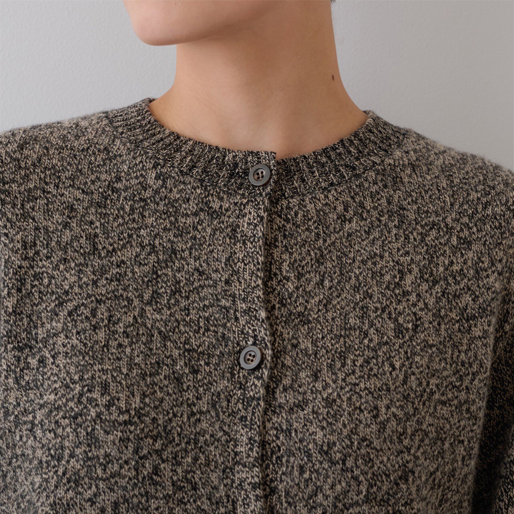 INDIVI「【日本製／インポート糸】MIX素材ニットカーディガン」|カーディガン|