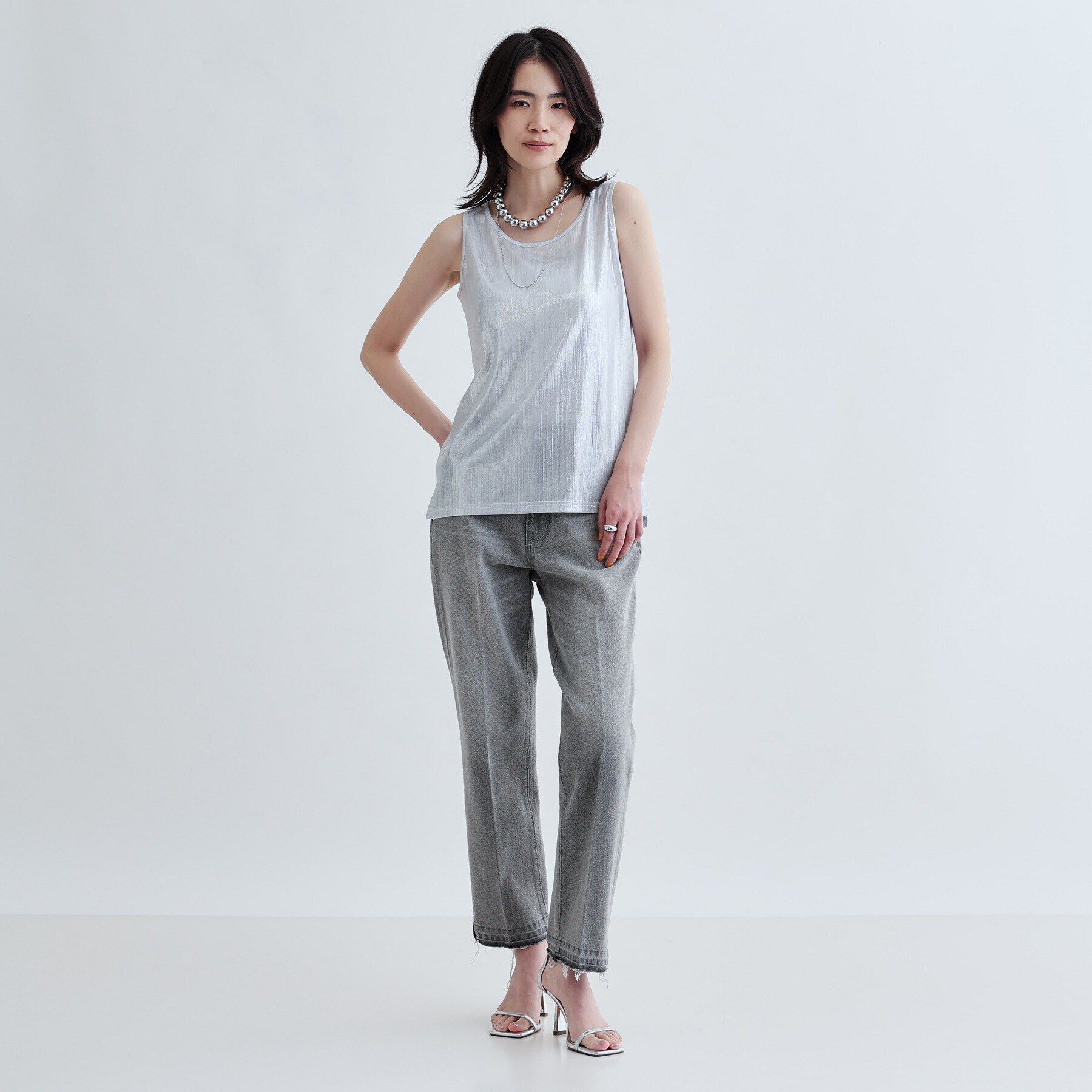 GALLEST「【再入荷】箔プリントタンクトップ」|キャミソール|