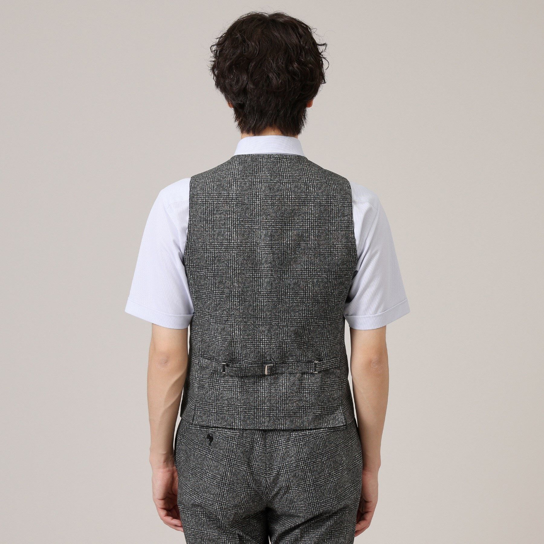 TAKEO KIKUCHI「【抗菌防臭】COOL DOTS（R）グレンチェック ベスト」|ベスト・ジレ|