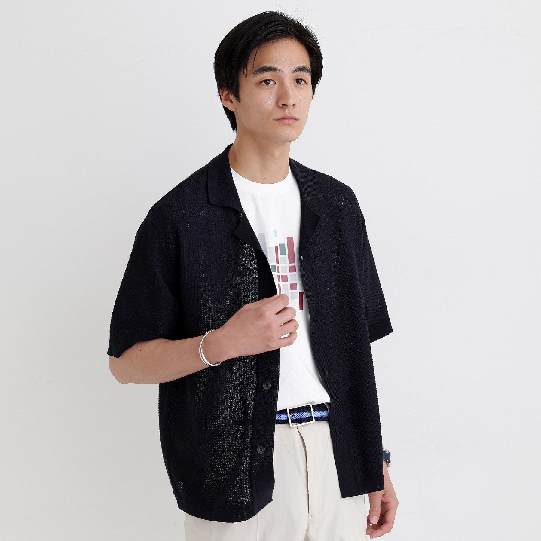 TAKEO KIKUCHI「ニットシャツ カーディガン」|カーディガン|