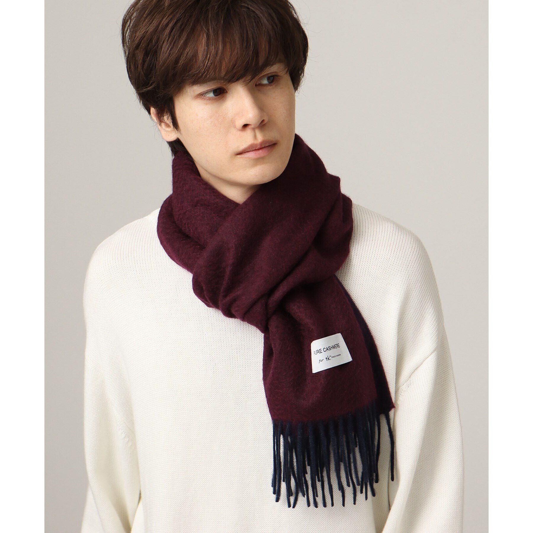 tk.TAKEO KIKUCHI「【カシミヤ100%】ピュアカシミヤリバーシブルマフラー」|ストール|