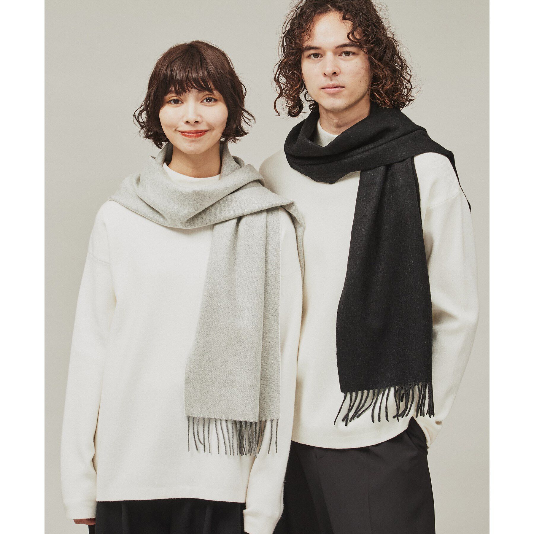 tk.TAKEO KIKUCHI「【カシミヤ100%】ピュアカシミヤリバーシブルマフラー」|ストール|