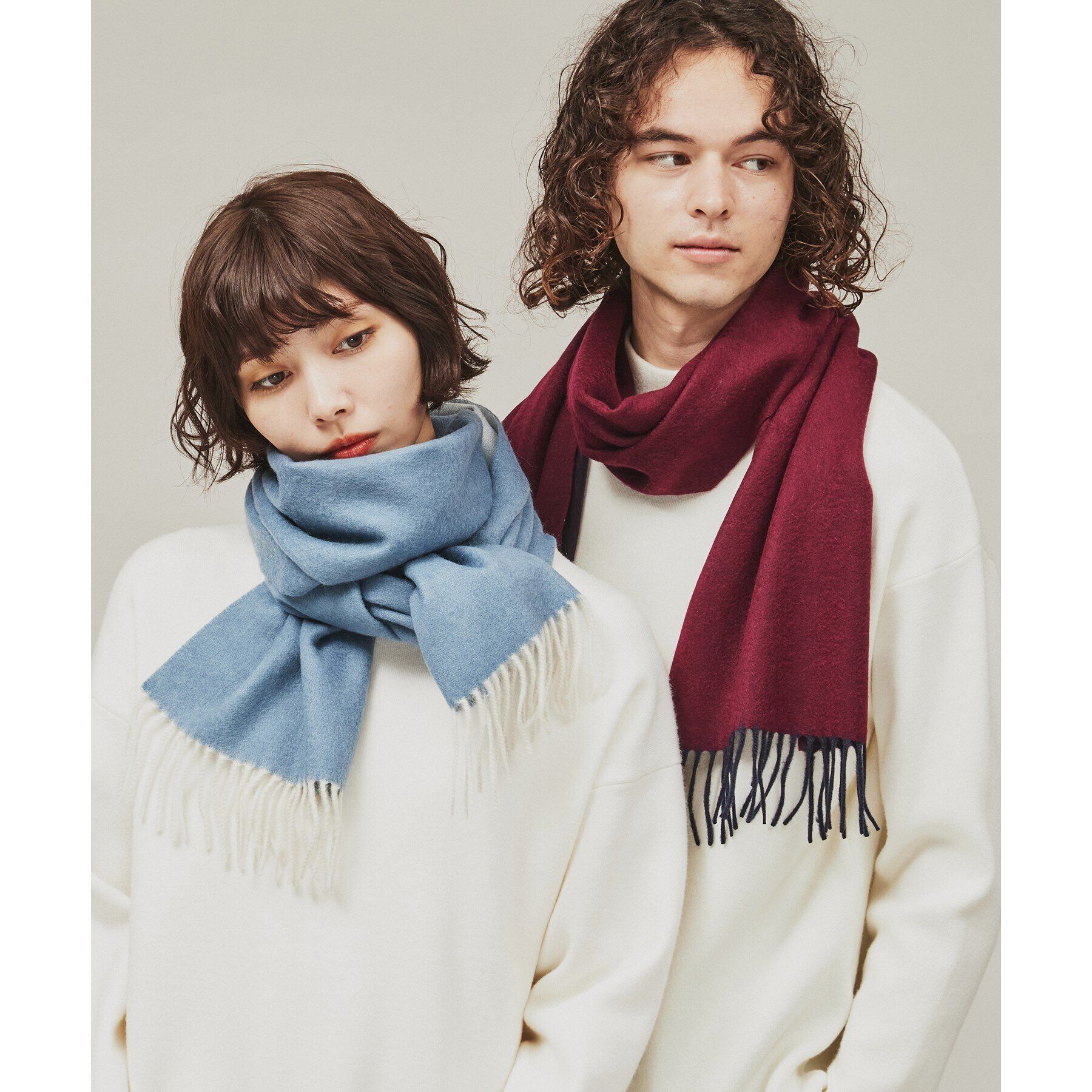 tk.TAKEO KIKUCHI「【カシミヤ100%】ピュアカシミヤリバーシブルマフラー」|ストール|