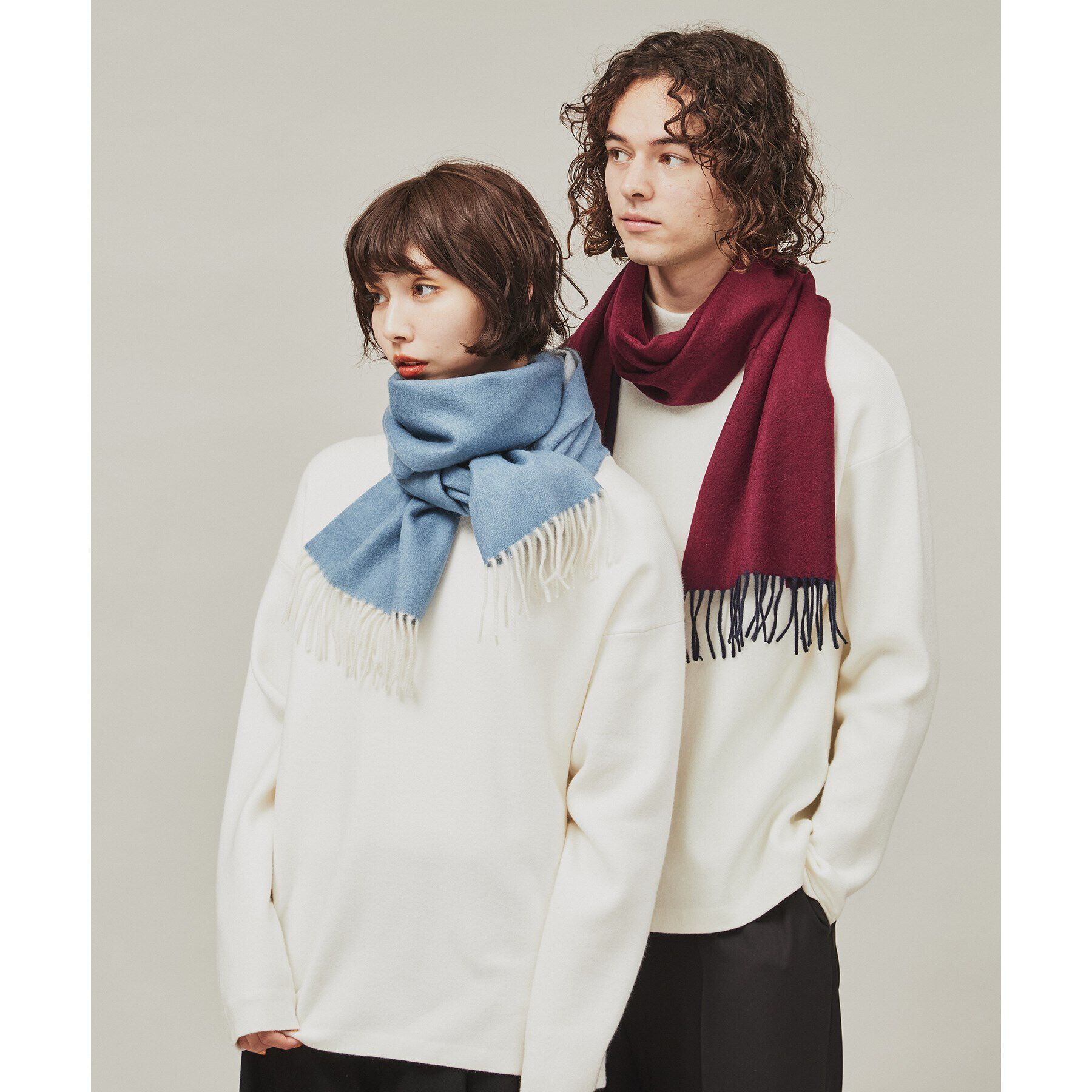 tk.TAKEO KIKUCHI「【カシミヤ100%】ピュアカシミヤリバーシブルマフラー」|ストール|
