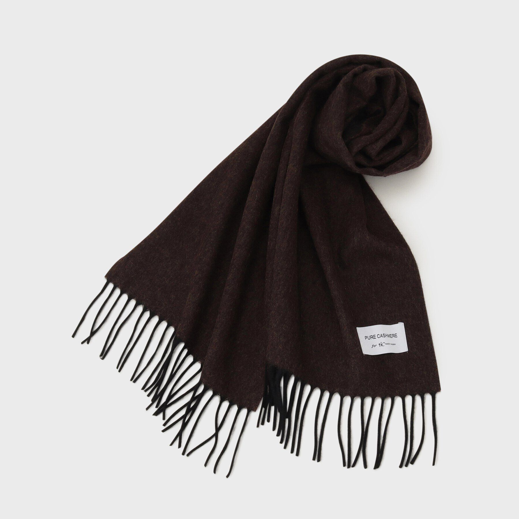 tk.TAKEO KIKUCHI「【カシミヤ100%】ピュアカシミヤリバーシブルマフラー」|ストール|ブラウン(044)