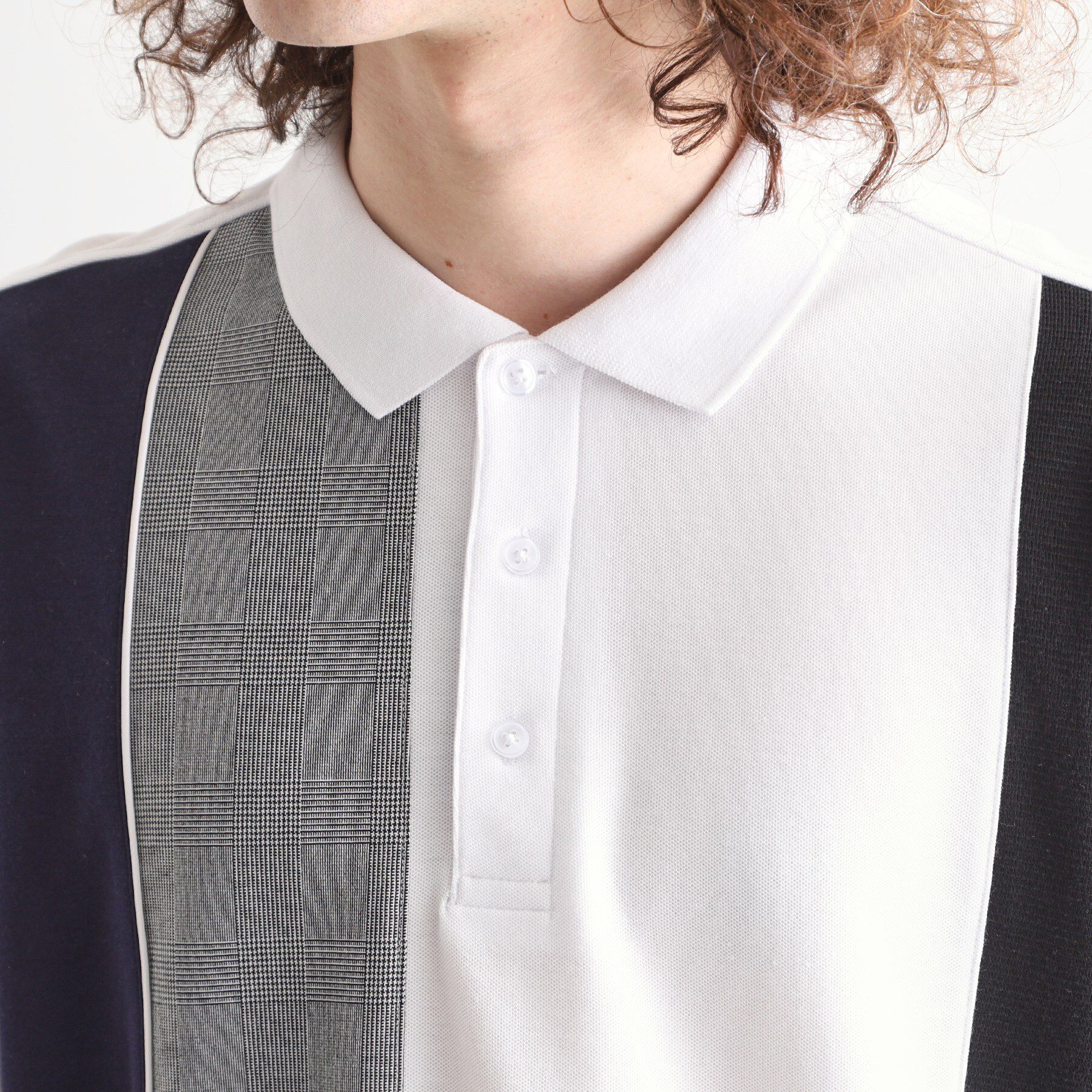 tk.TAKEO KIKUCHI「鹿の子切替ポロシャツ」|ポロシャツ|