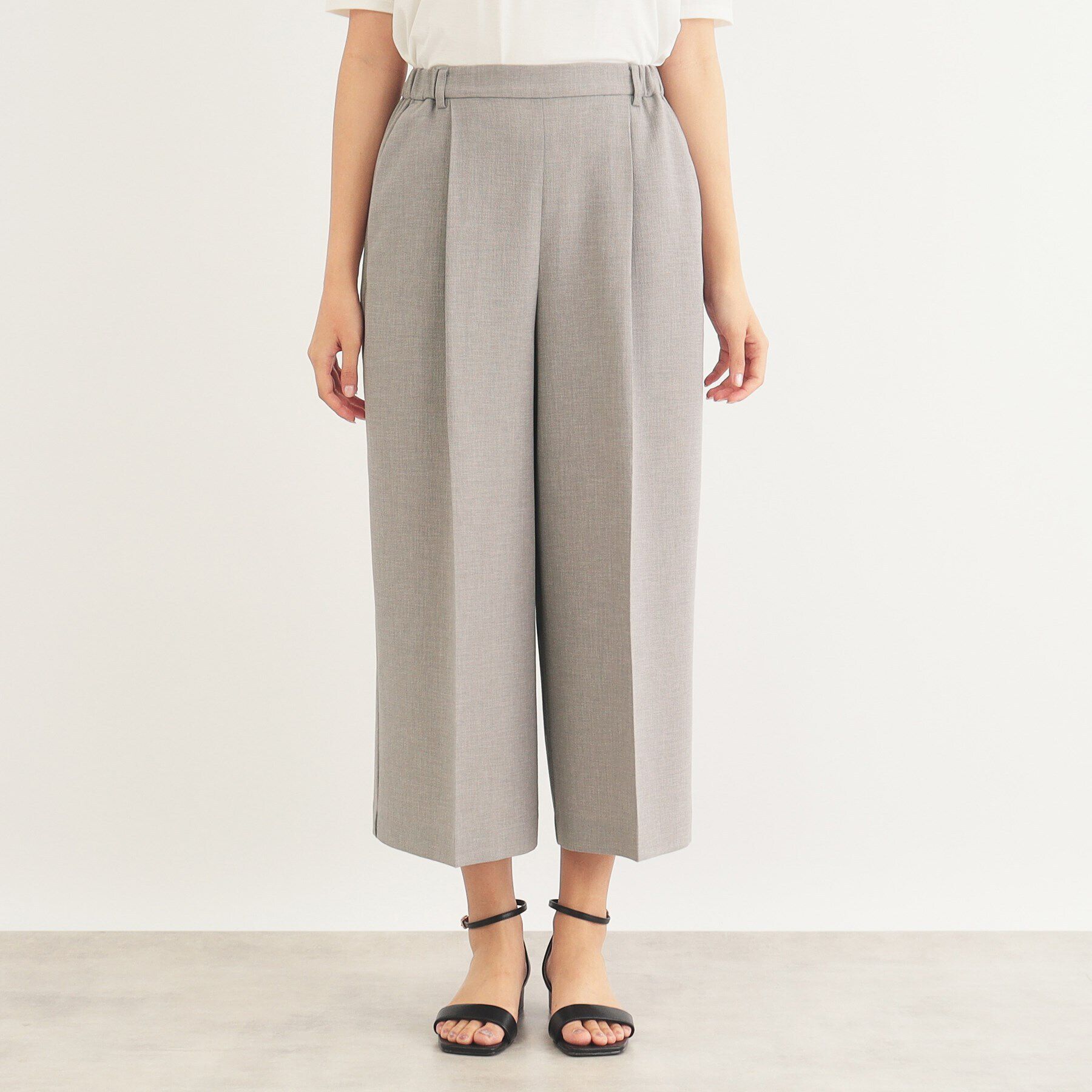 index「リネンタッチ ガウチョパンツ/セットアップ対応【防シワ/吸水速乾/イージーアイロン/洗濯機洗い可】」|その他|