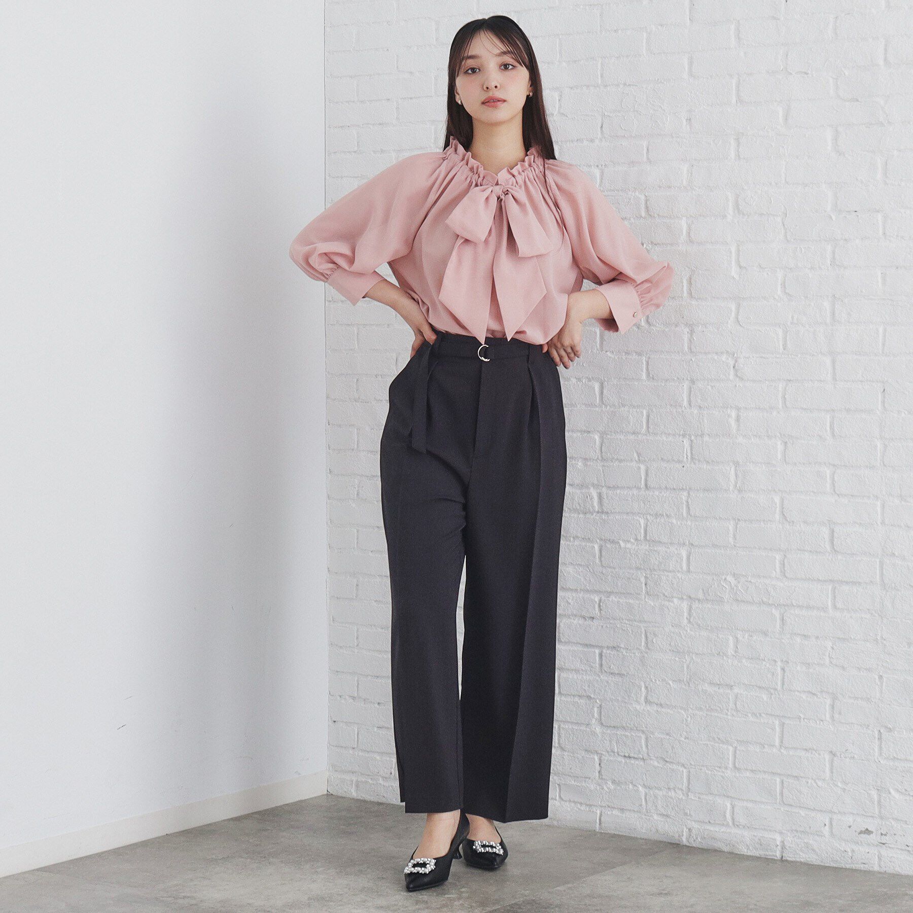 index「フリルボウタイブラウス【洗濯機洗い可】」|シャツ・ブラウス|