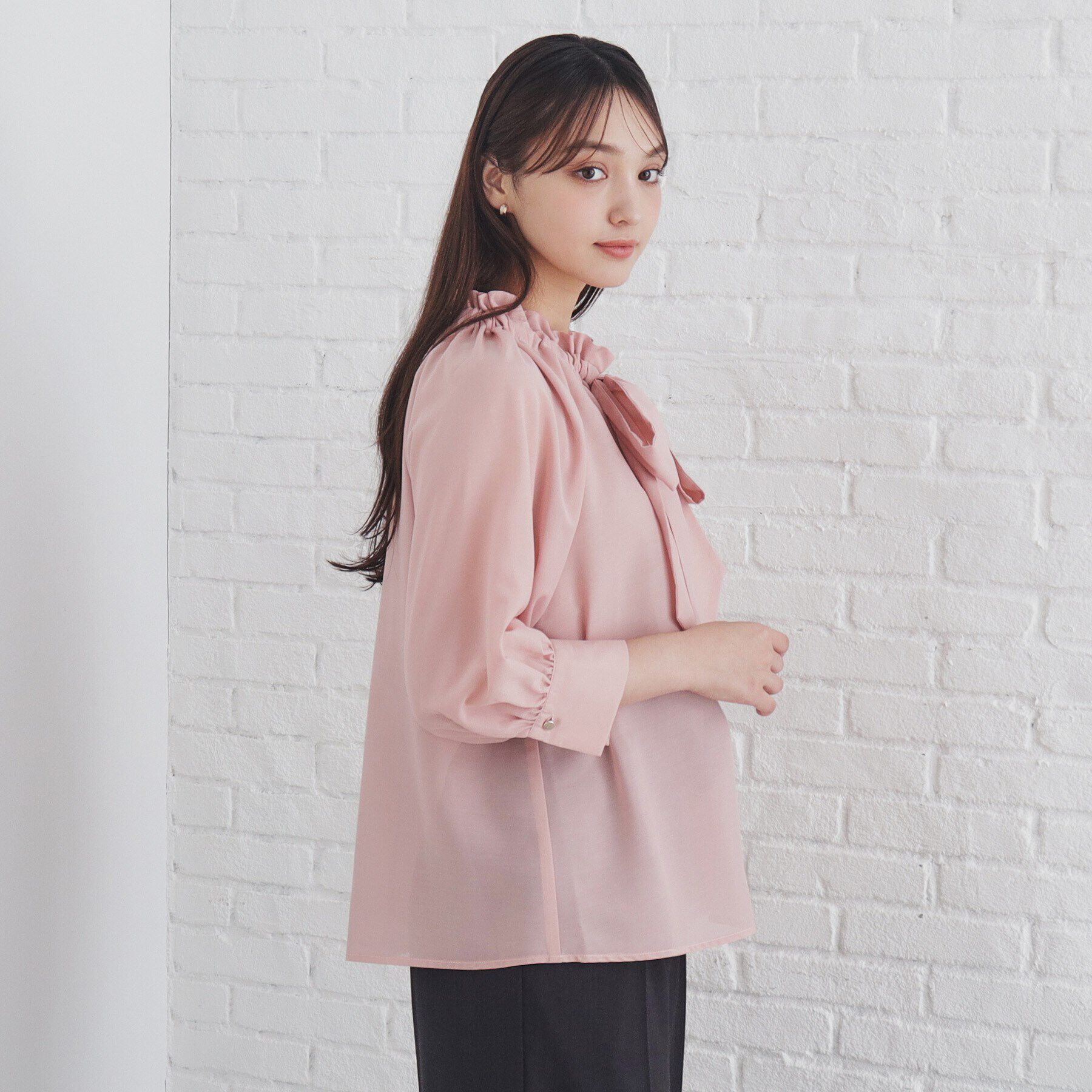 index「フリルボウタイブラウス【洗濯機洗い可】」|シャツ・ブラウス|