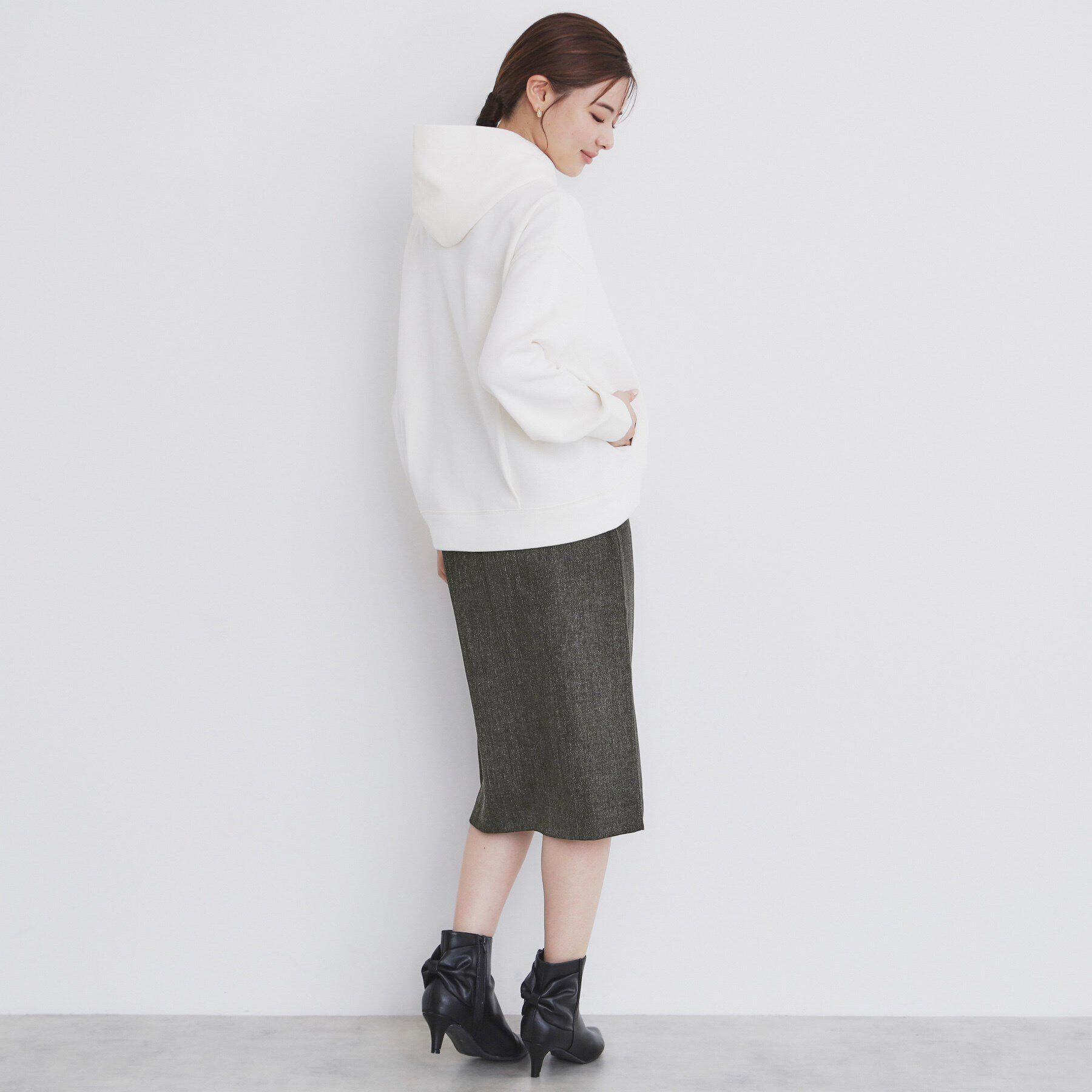 index「ツイード調ジップタイトスカート【洗濯機洗い可/防シワ】」|スカート|