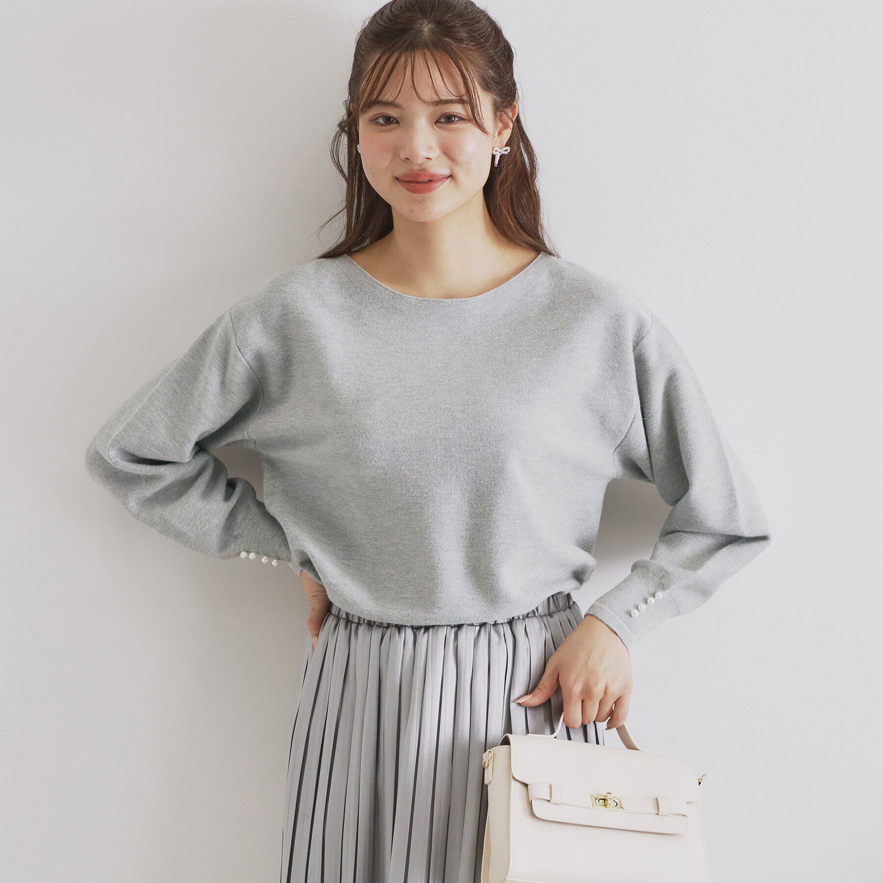 index「《6color/XS-LLsize》ボートネックドルマンニット【洗濯機洗い可】」|ニット・セーター|