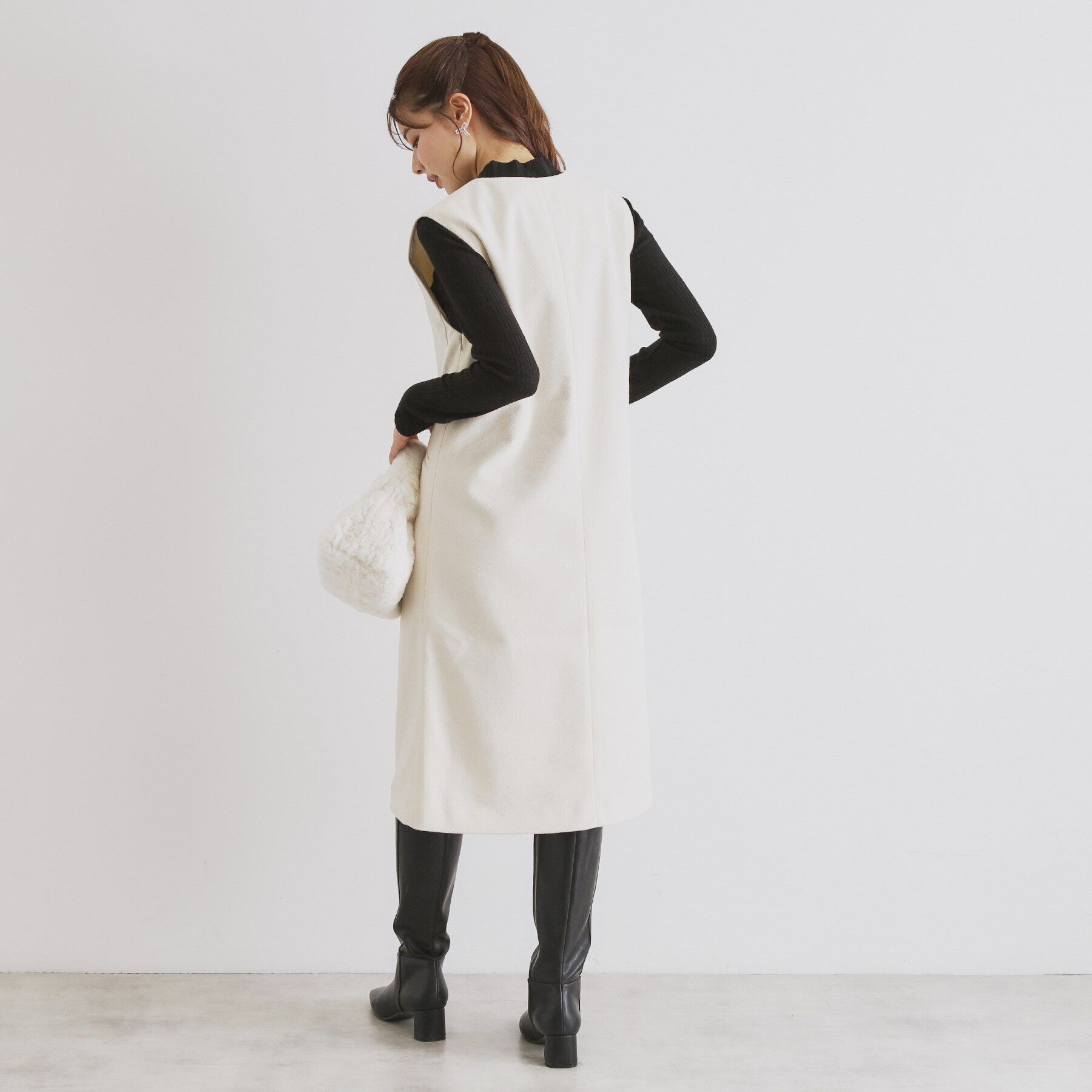 index「スリットネックジャンパースカート【洗濯機洗い可/イージーアイロン】」|ワンピース|