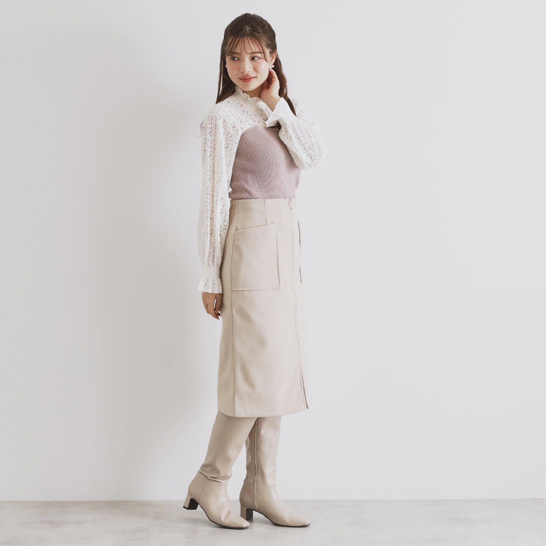 index「ジップタイトスカート【洗濯機洗い可/イージーアイロン】」|スカート|