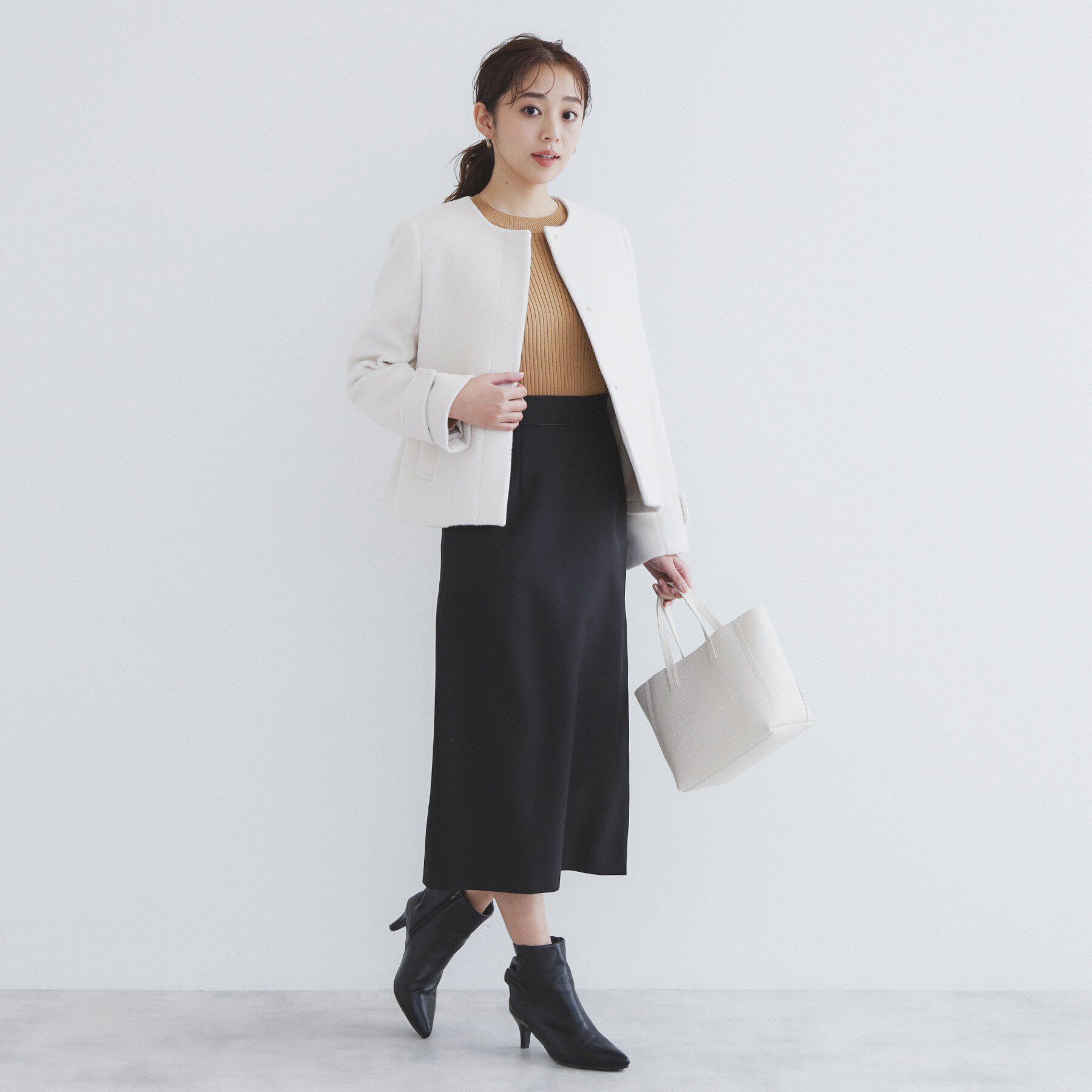 index「ゴールドボタンワイドリブニット【洗濯機可/抗ピル】」|ニット・セーター|