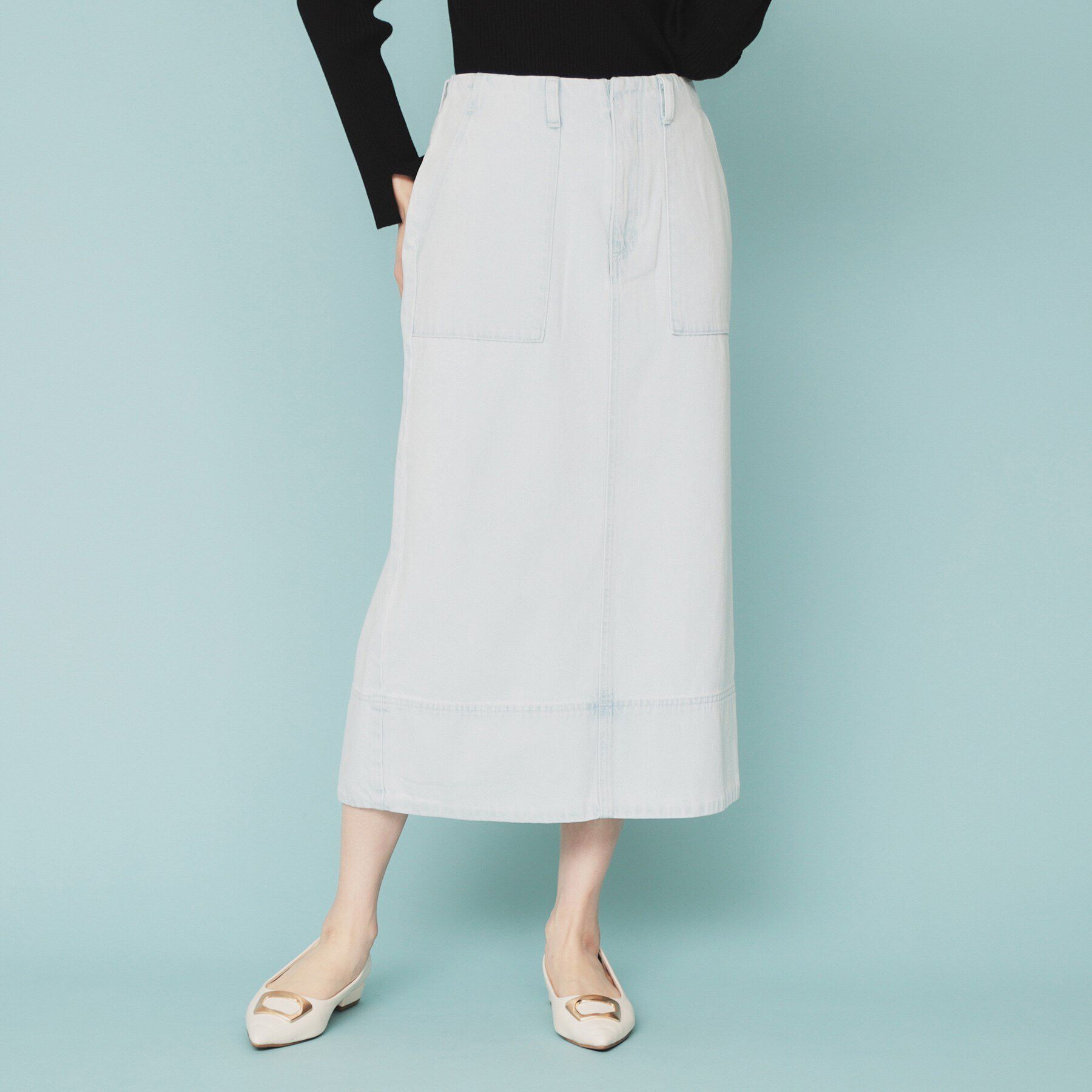 index「デニムタイトスカート【洗濯機洗い可】」|スカート|