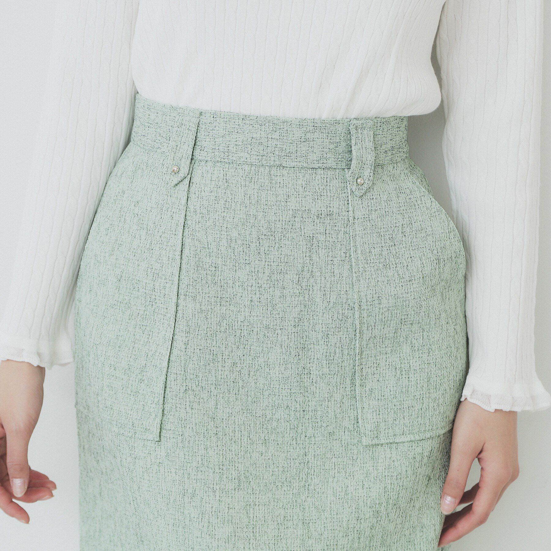 index「サマーツイードタイトスカート【洗濯機洗い可/イージーアイロン】」|スカート|